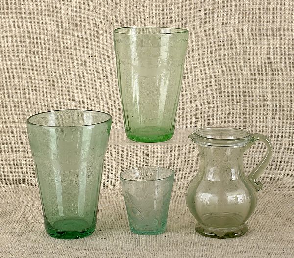 Group of colorless glass 19th c.