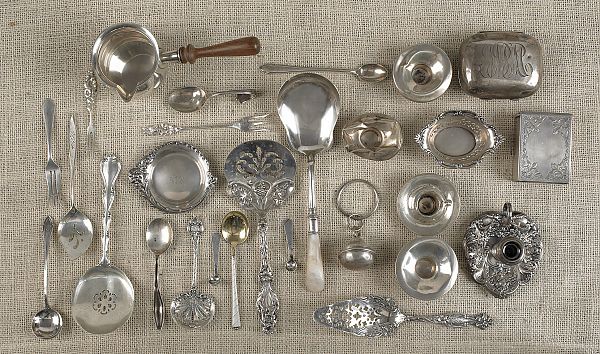 Collection of sterling silver table