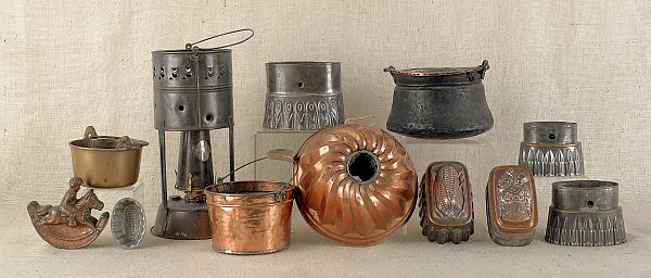Collection of metalware 19th c.
