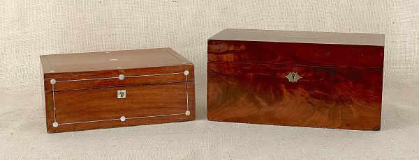 Regency mahogany tea caddy early 175f5e