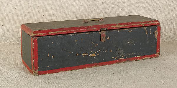 Painted wood tackle box ca 1930 175f8b