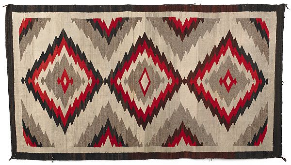 Navajo rug ca. 1940 with stacked