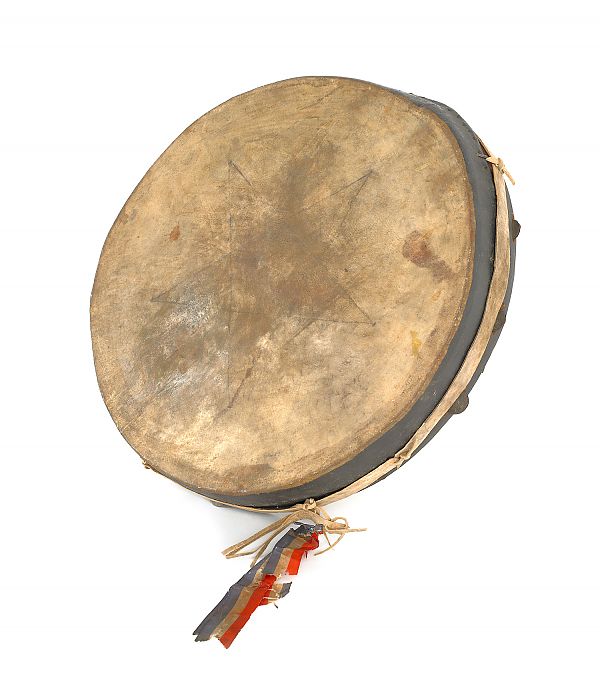 Native American hand drum ca. 1900 with