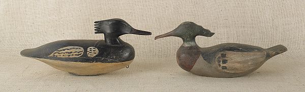 Two carved and painted Merganser 175f90