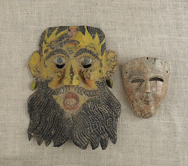 Embossed painted tin mask of a 175fa2