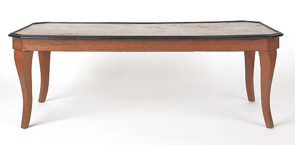 Marquetry inlaid coffee table 20th