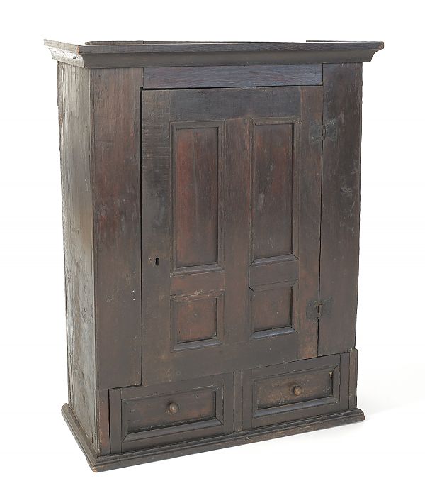 George II hanging oak cabinet with 175ff2
