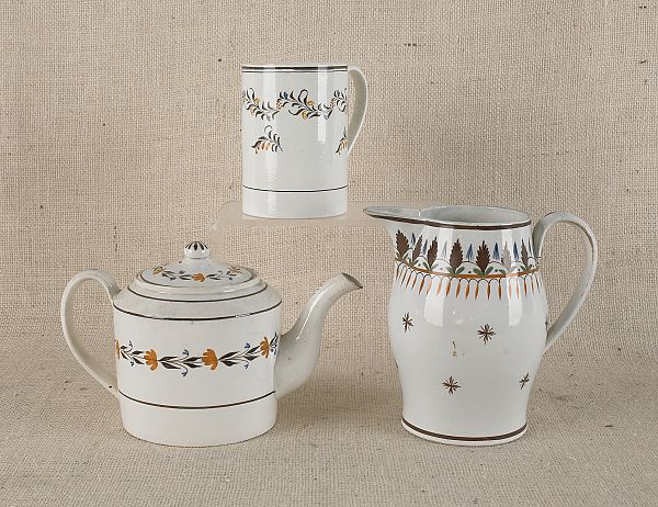 Three pieces of English pearlware 176024