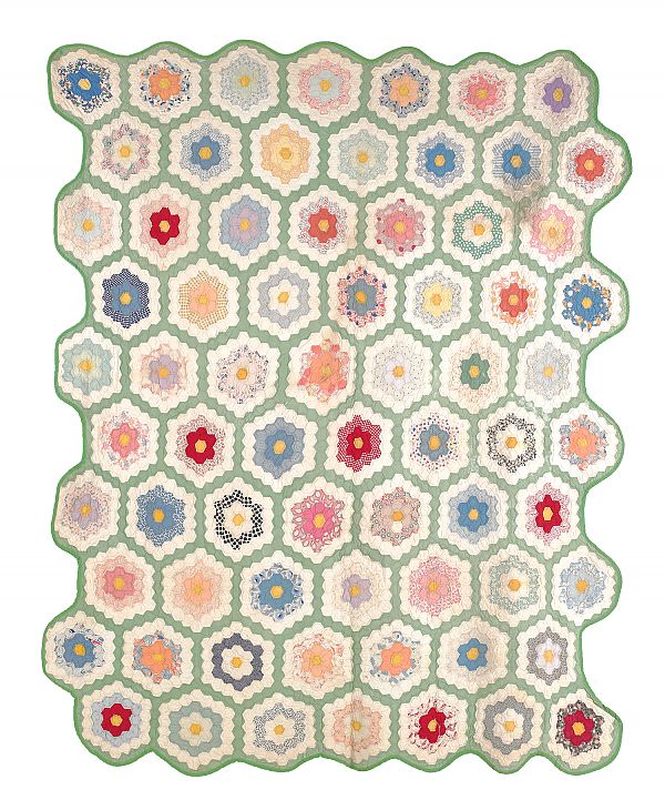 Eight patchwork quilts 20th c.