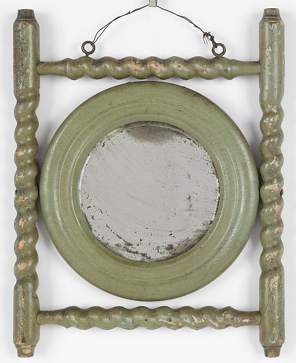 Mahogany ogee mirror together with
