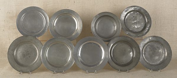Collection of English pewter plates 176052