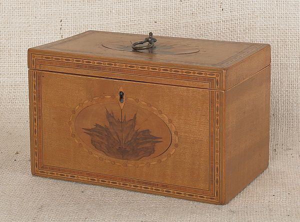 Hepplewhite inlaid tea caddy ca. 1800