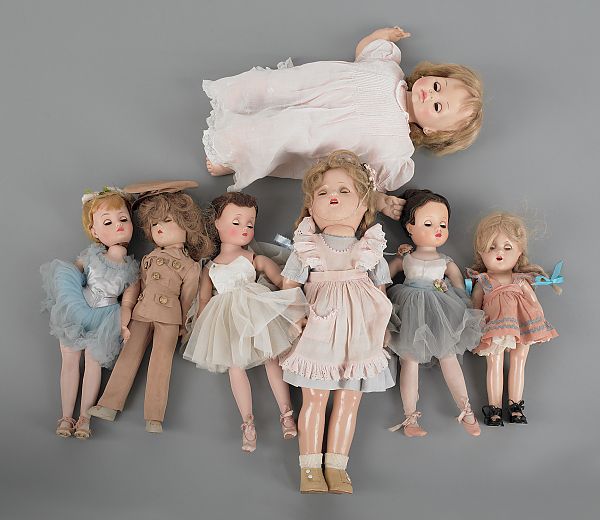 Seven Madame Alexander dolls to 176082