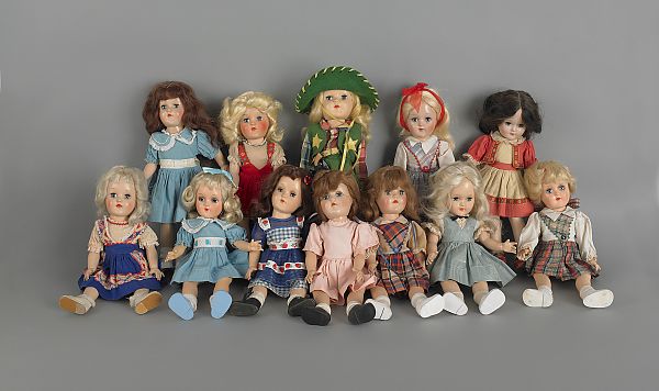 Twelve Ideal Toni composition dolls