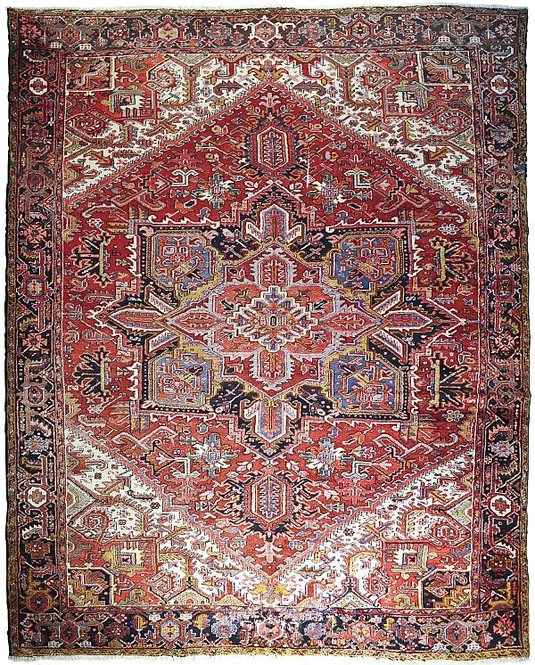 Heriz carpet ca. 1940 12'9" x 10'10".