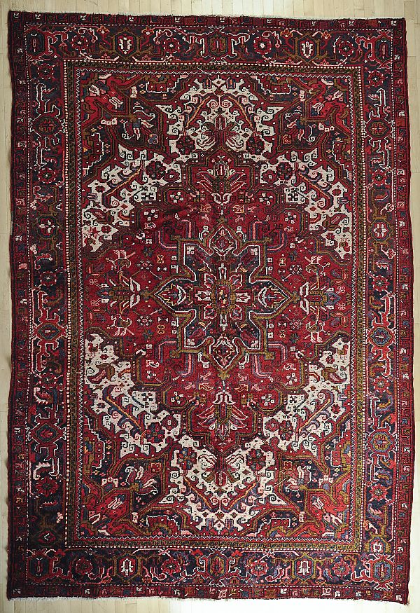 Heriz carpet ca 1950 11 7 x 8 2  17609a
