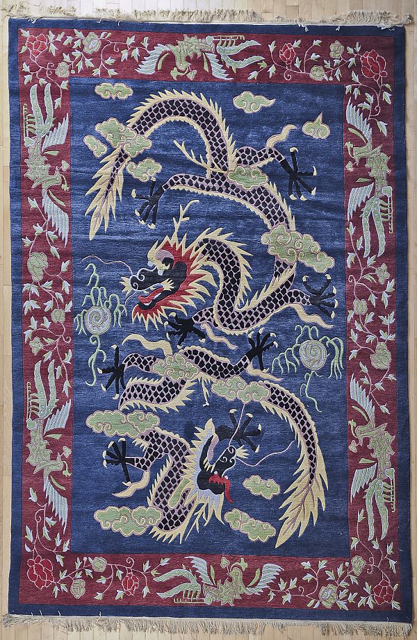 Chinese dragon rug 10' x 6'7".