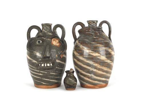 Two North Carolina stoneware jugs 1760ad