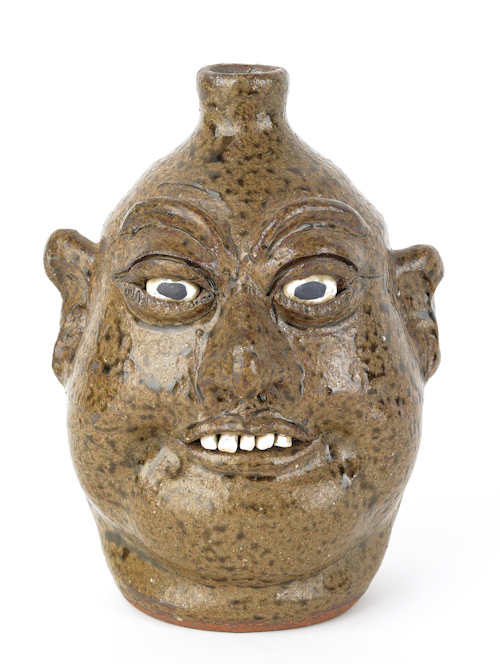 Georgia stoneware face jug by Lanier