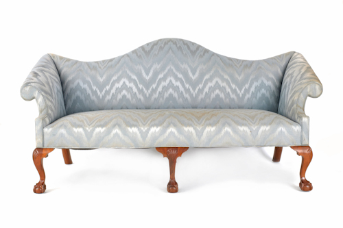 Irion Chippendale style mahogany sofa