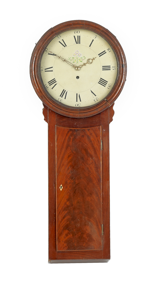 English mahogany wall clock mid