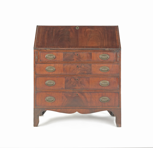 English mahogany slant front desk 17610c