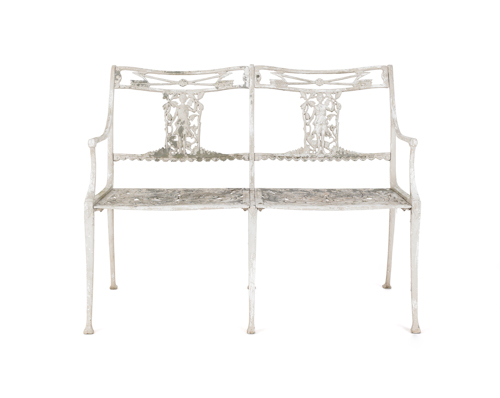 Cast aluminum garden bench 33 1 2  176137