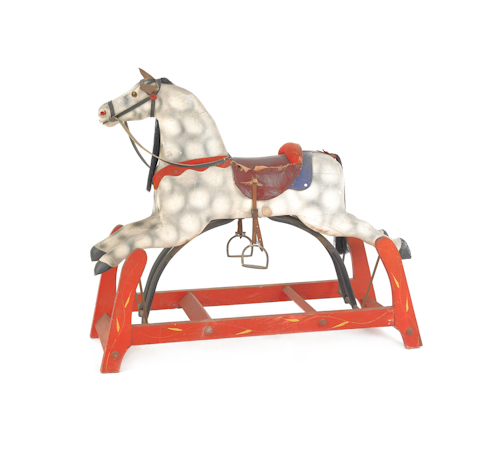 Carved and painted hobby horse 176150
