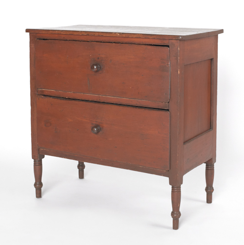 Sheraton two drawer chest ca 1820 17616d