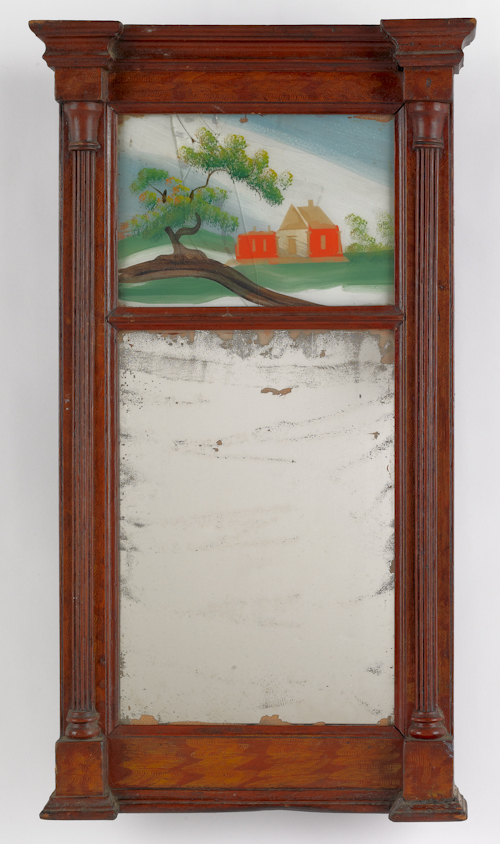 Federal painted mirror ca 1820 17618c