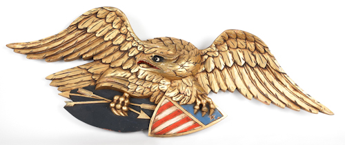 Carved and gilded eagle plaque 17618d