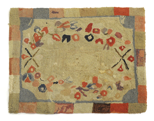 Three American hooked rugs each 1761ba