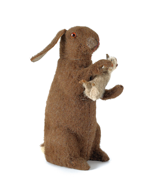 German mohair rabbit candy container