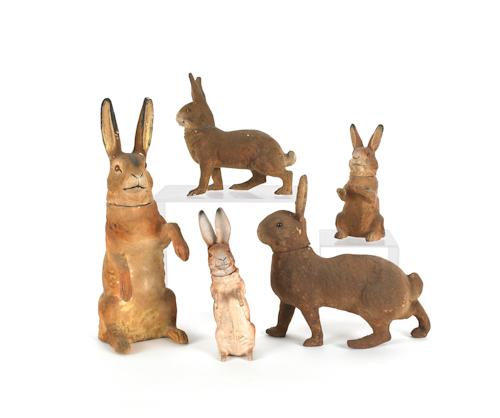 Five German rabbit candy containers 1761c6