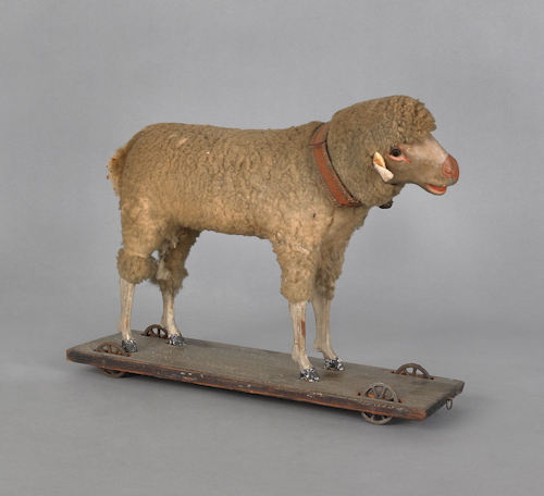 Stick leg sheep pull toy early