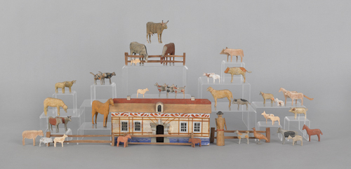 Painted wood Noahs Ark late 19th c.