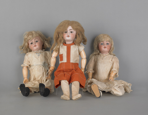 Three German bisque head dolls 176223