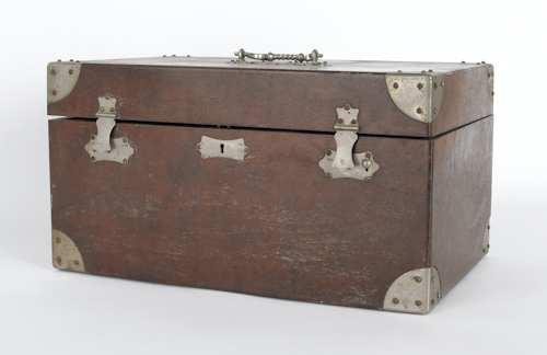Mahogany lock box ca. 1900 9 3/4"