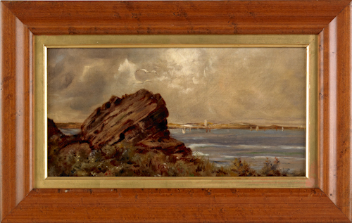 Pair of English oil on canvas coastal 176289