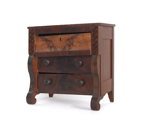 Doll s Empire mahogany chest of 1762b2