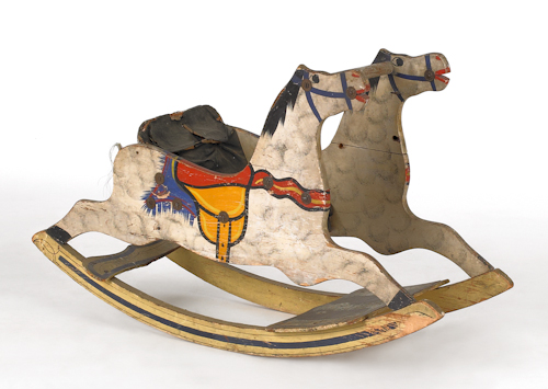 Painted rocking horse ca 1900 1762c7