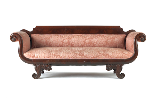 Classical mahogany sofa ca 1830  1762cb