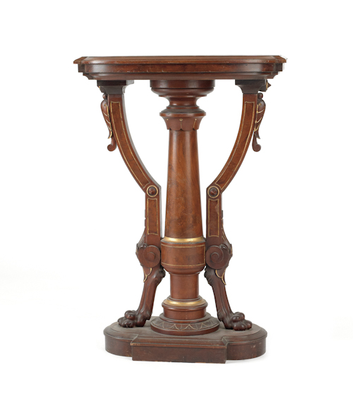 Renaissance revival walnut pedestal