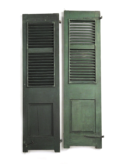 Pair of painted shutters 19th c.