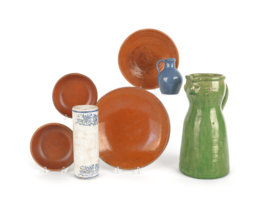 Miscellaneous redware and stoneware 1762fa