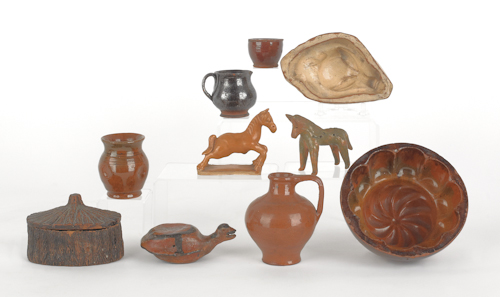 Miscellaneous miniature redware