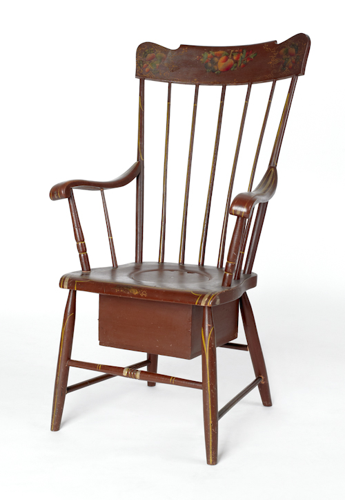 Painted Boston potty chair 19th 176303
