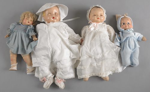 Group of seven composition dolls 17631a