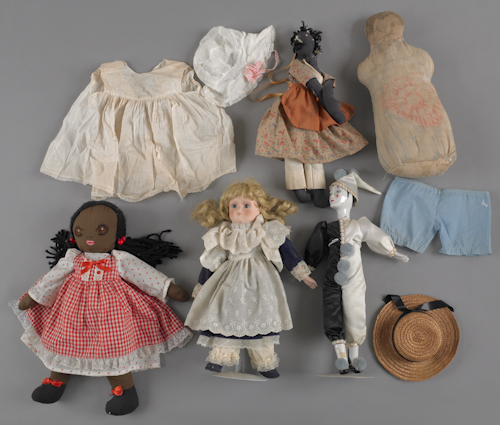Group of eight miscellaneous dolls late