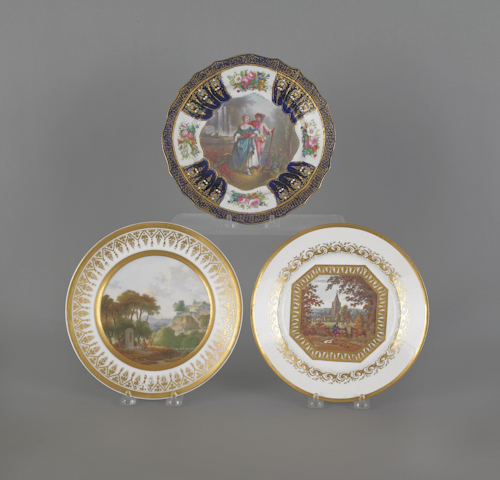 Three painted porcelain cabinet 176353
